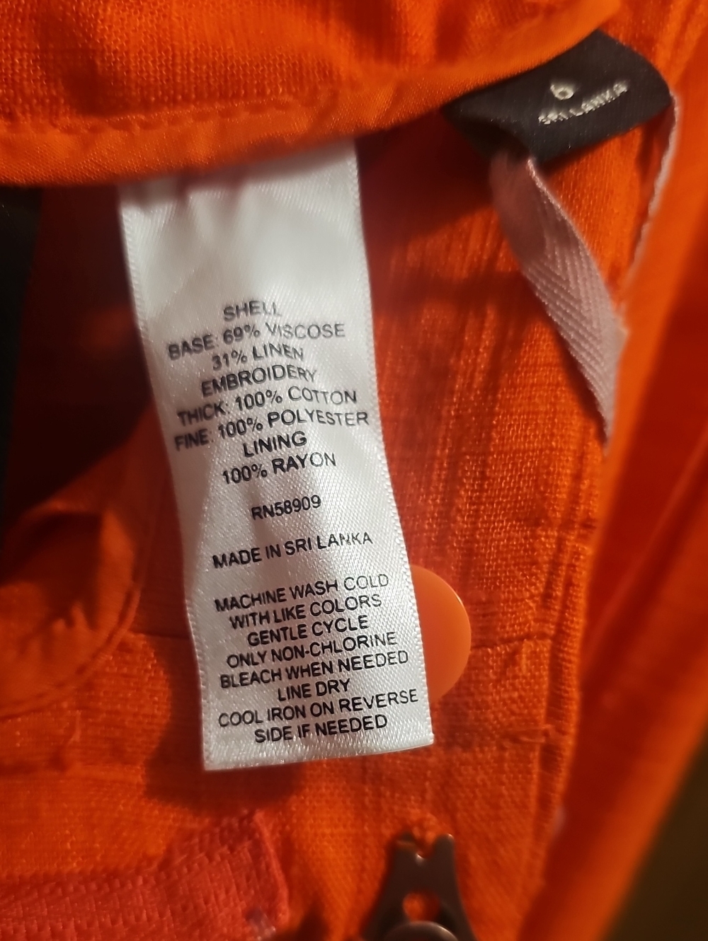 Alex Marie Embroidered Wide-Leg Orange Pants Size 6 - Picture 6 of 6